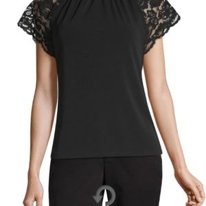 Worthington Womens Round Neck Short Sleeve